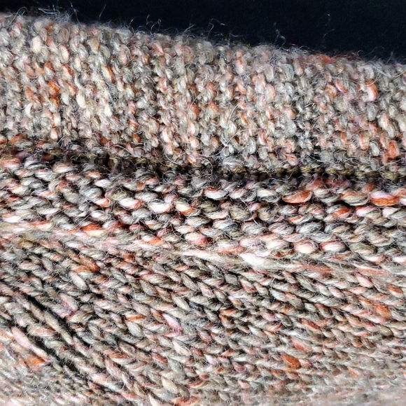 J Jill wool alpaca chunky knit waterfall open front cardigan marled - Picture 3 of 7